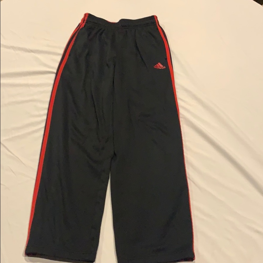 Black and Red Adidas Sweat Pants